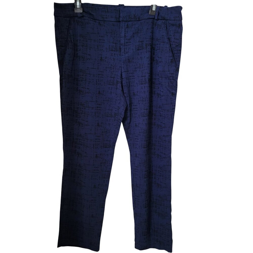 Calvin Klein Size 14 Blue with Black 'Distressing' Pants, Gently Used Condition